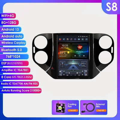 GPS car machine central control — DVD Navigation - 8128g-wifi4glte-version-7862-carplay-eight-cores-97inch-suitable-for-07-16-volkswagen-tiguan