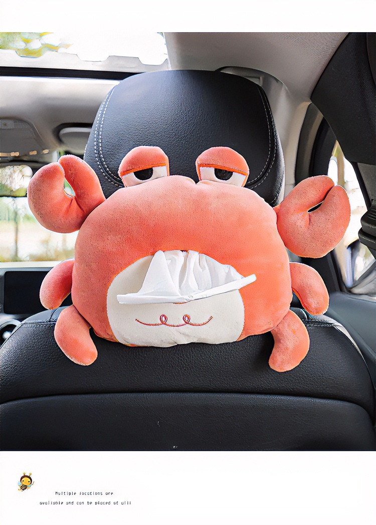 Creative Cartoon Hanging Car Tissue Box, Cute Internet-Famous Car Tissue Holder for Men and Women