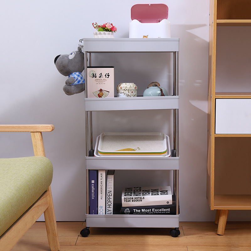Kitchen Gap Storage Rack Floor Bathroom Refrigerator Ultra-narrow Bathroom Storage Rack for Cart Gap Multi-layer Storage Rack