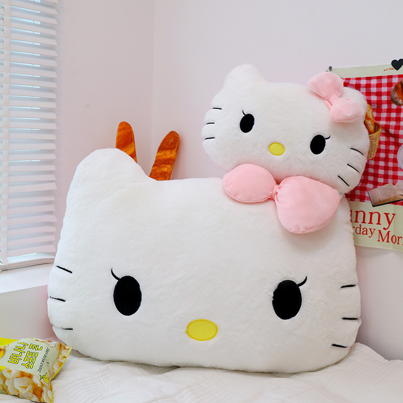 New Cute Princess Kt Cat Pillow Girls Bedside Large Cushion Hello Kitty Plush Toy Cushion Wholesale