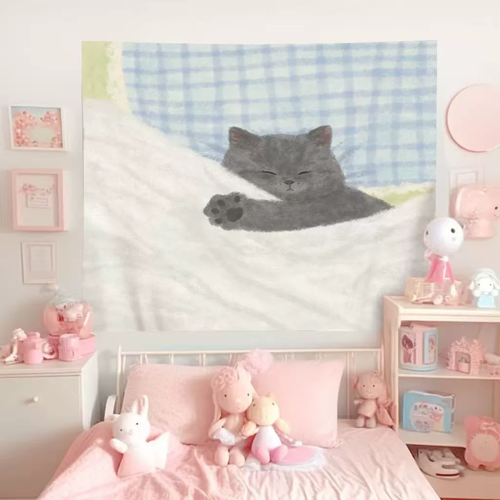 [cutepets милый исцеляющий фон, настенный тканый декор для комнаты, переделка спальни/общежития, мультяшное украшение]