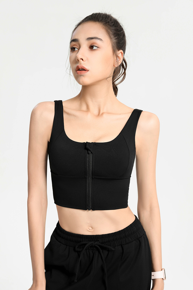 high-strength front zipper yoga underwear nihaostyles clothing wholesale NSJLF85182