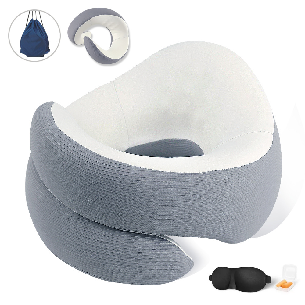 Nuevas almohadas transfronterizas en forma de U protegen la columna cervical almohada en forma de U almohada de memoria de algodón de rebote lento almohada en forma de U portátil fácil de almacenar almohada en forma de U image 7