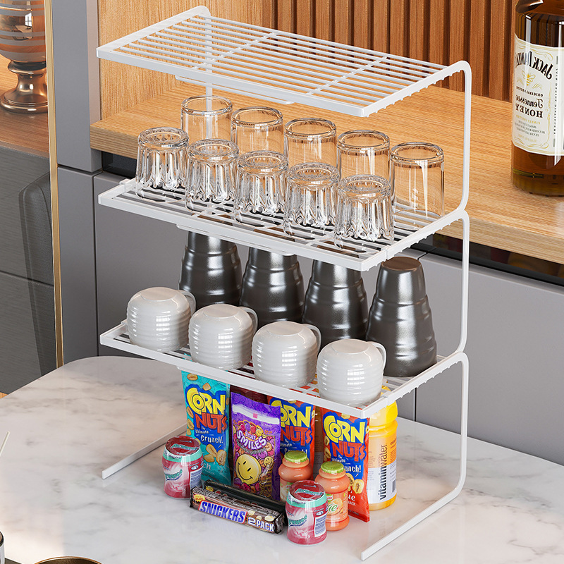 4TXN批發杯子收納置物架瀝水杯架放茶杯收納雙層玻璃咖啡杯馬克杯