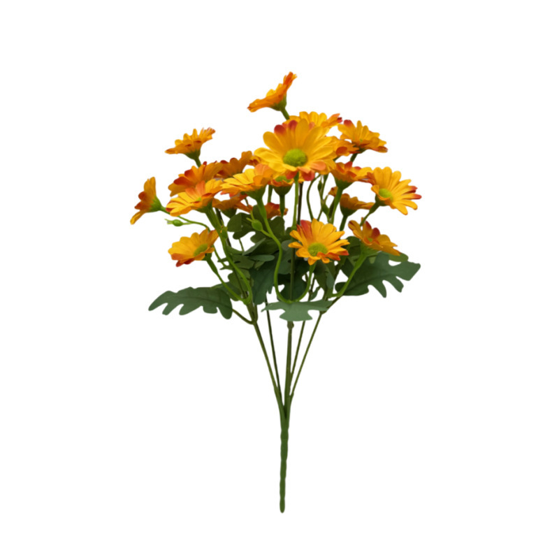 小雏菊仿真花七叉21花小清新洋甘菊婚礼家居装饰花束摆件拍摄道具|undefined