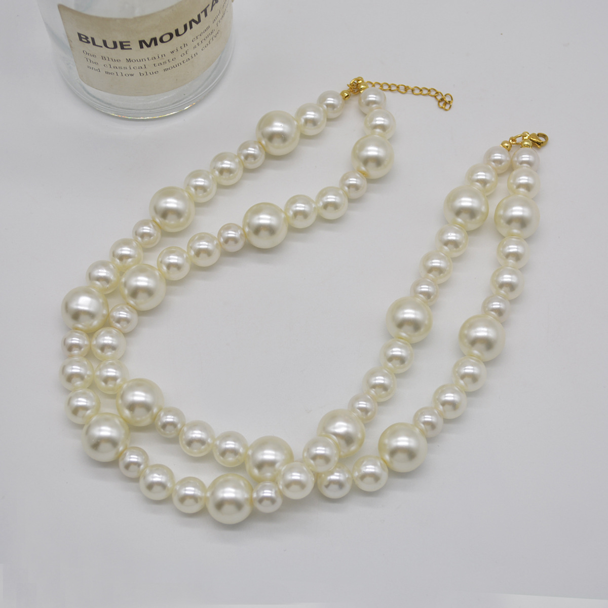 Collier ras de cou perle vintage élégant double rang bijoux_voghion.com