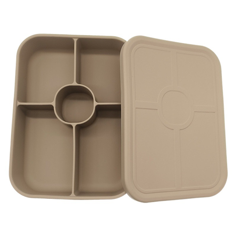 Compartimiento caja de almuerzo horno microondas caja de almuerzo niños estudiante caja de almuerzo transfronterizo trabajador de oficina caja de almuerzo de silicona de grado alimenticio