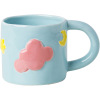 Cartoon cute handheld coffee handle, cup for beloved with glass