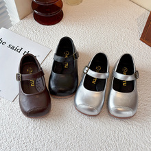 女童小皮鞋童鞋2025春秋季新款黑色儿童公主鞋软底小女孩宝宝单鞋