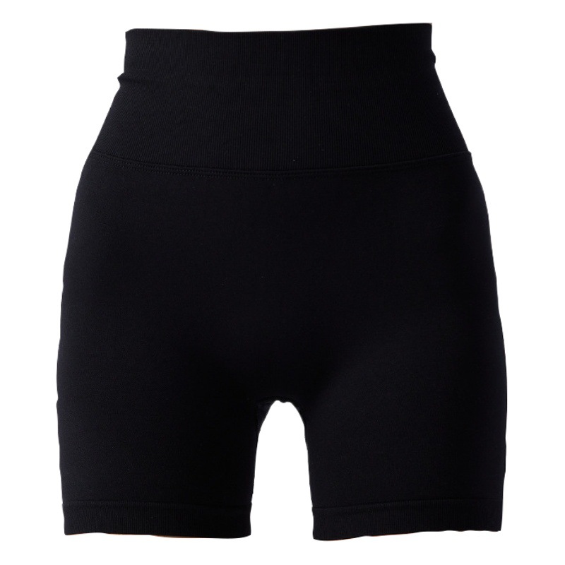 夏の新しいハイウエストヒップリフティングフィットネスパンツ女性のスポーツおなかコントロールサイクリングタイツピーチヒップヨガスリーポイントショーツ