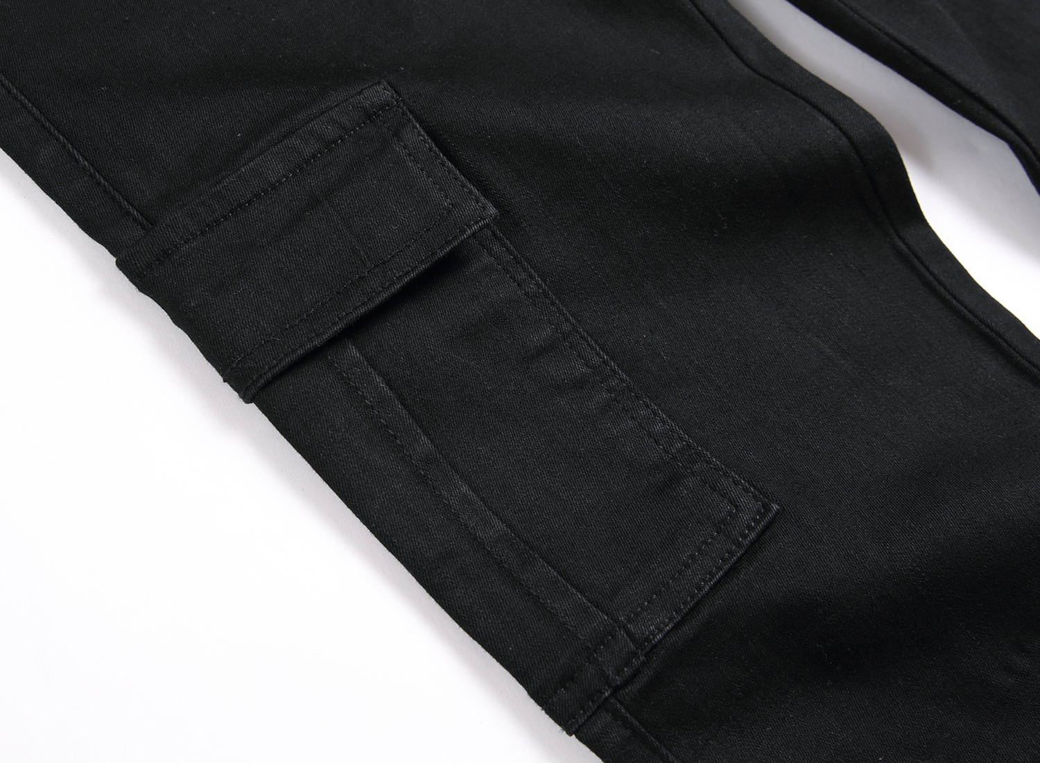 Style européen haute élasticité hommes jean vêtements de travail Denim pantalon multi-poches coupe ajustée mode jean chaud pantalon_voghion.com