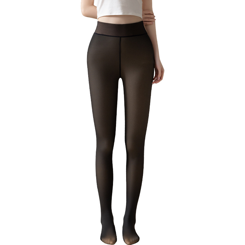 クロスボーダー専用の偽透肉特大サイズの股の底のズボンの保温の女性の足にベルベットの厚い透肌のストッキングを提供します。