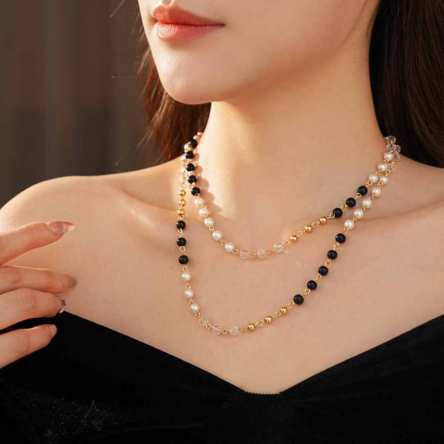 30 # Collar-Oro-Blanco-Negro