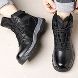 Утепленные высокие сапоги, удерживающая тепло нескользящая обувь, туфли, из натуральной кожи