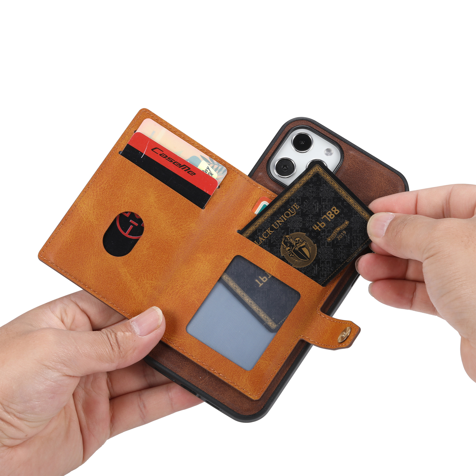 Funda para teléfono móvil Xiaomi 11pro con ranura para tarjetas externa, funda de cuero tipo billetera, funda de cuero 11pro = funda moderna con bloques de color