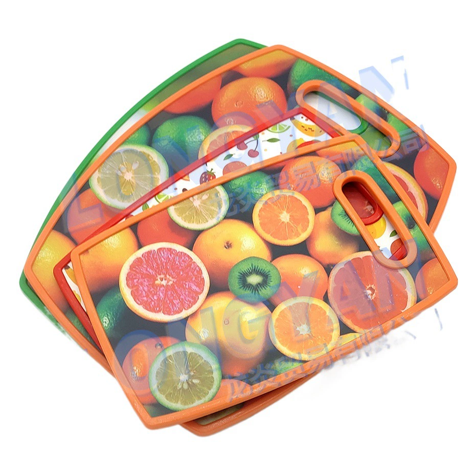 ПП разделочная доска пластиковая прямоугольная разделочная доска цветная Бытовая детская пищевая добавка Двусторонняя разделочная доска кухонная доска для резки фруктов