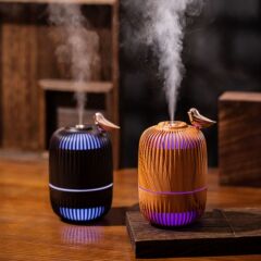 家庭用夢鳥加湿器寝室精油アロマランプ霧デスクトップ静音加湿器七彩雰囲気ランプのアイデア