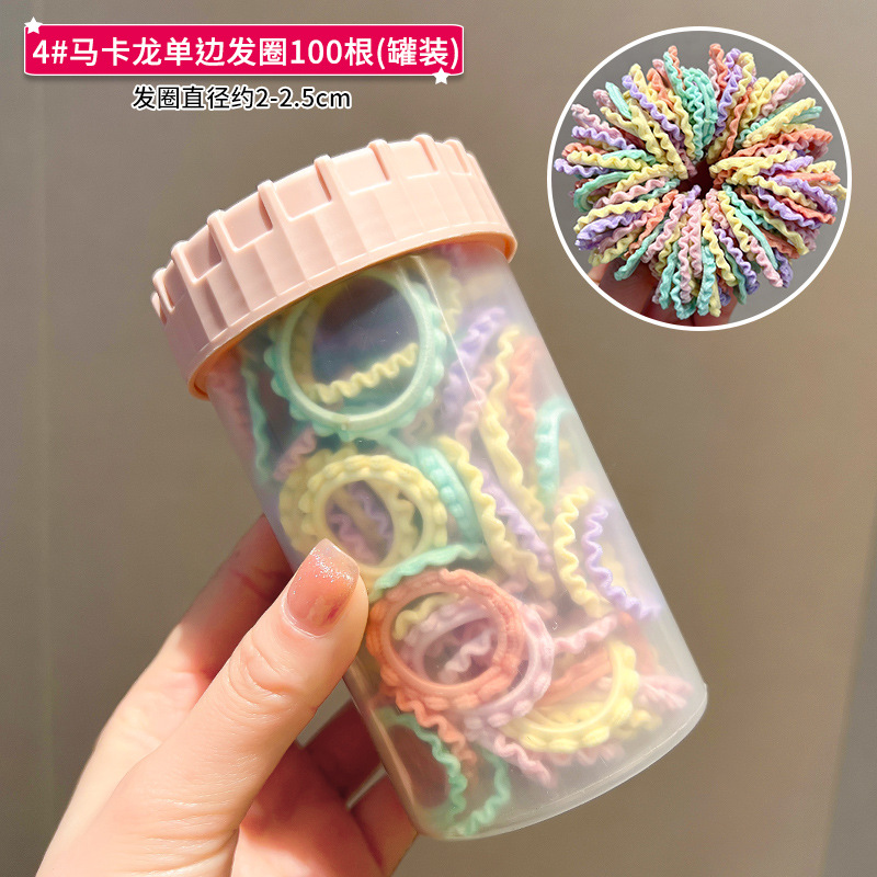 Banda de goma de color caramelo para niños cuerda para el cabello banda para el cabello cuerda para el cabello para bebés no lastima el cabello de aspecto alto lazo Cola de Caballo accesorios para el cabello lazo Anillo para el cabello