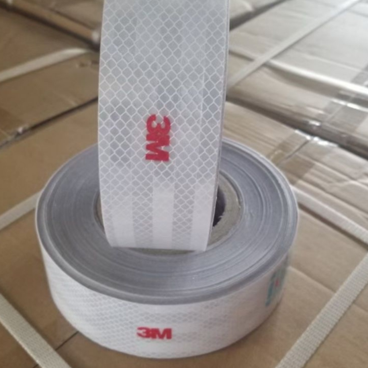 货车反光贴条夜光白色车身贴危化车油罐车年检审车贴纸