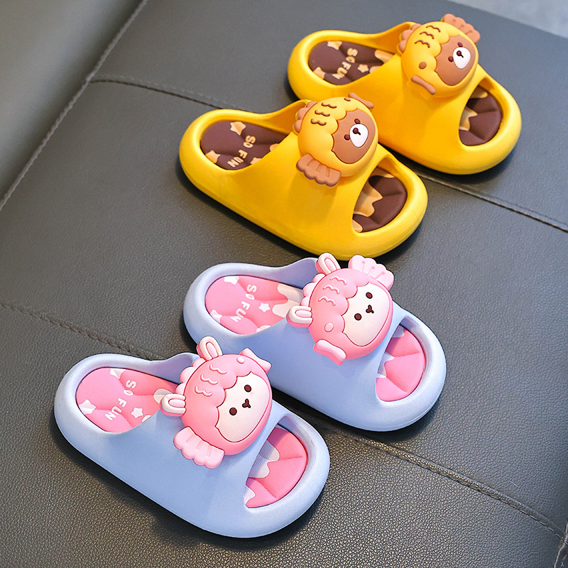 Zapatillas de verano para niños, niños y niñas, baño interior antideslizante para niños, niños grandes y medianos, zapatillas de playa para niños