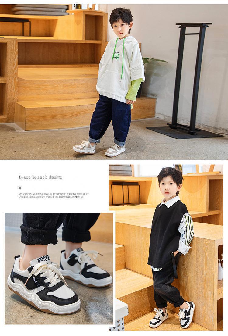 Children's Sports Shoes 2023 New Spring and Autumn Boys' Board Shoes Girls' Breathable Casual Shoes Middle and Big_voghion.com