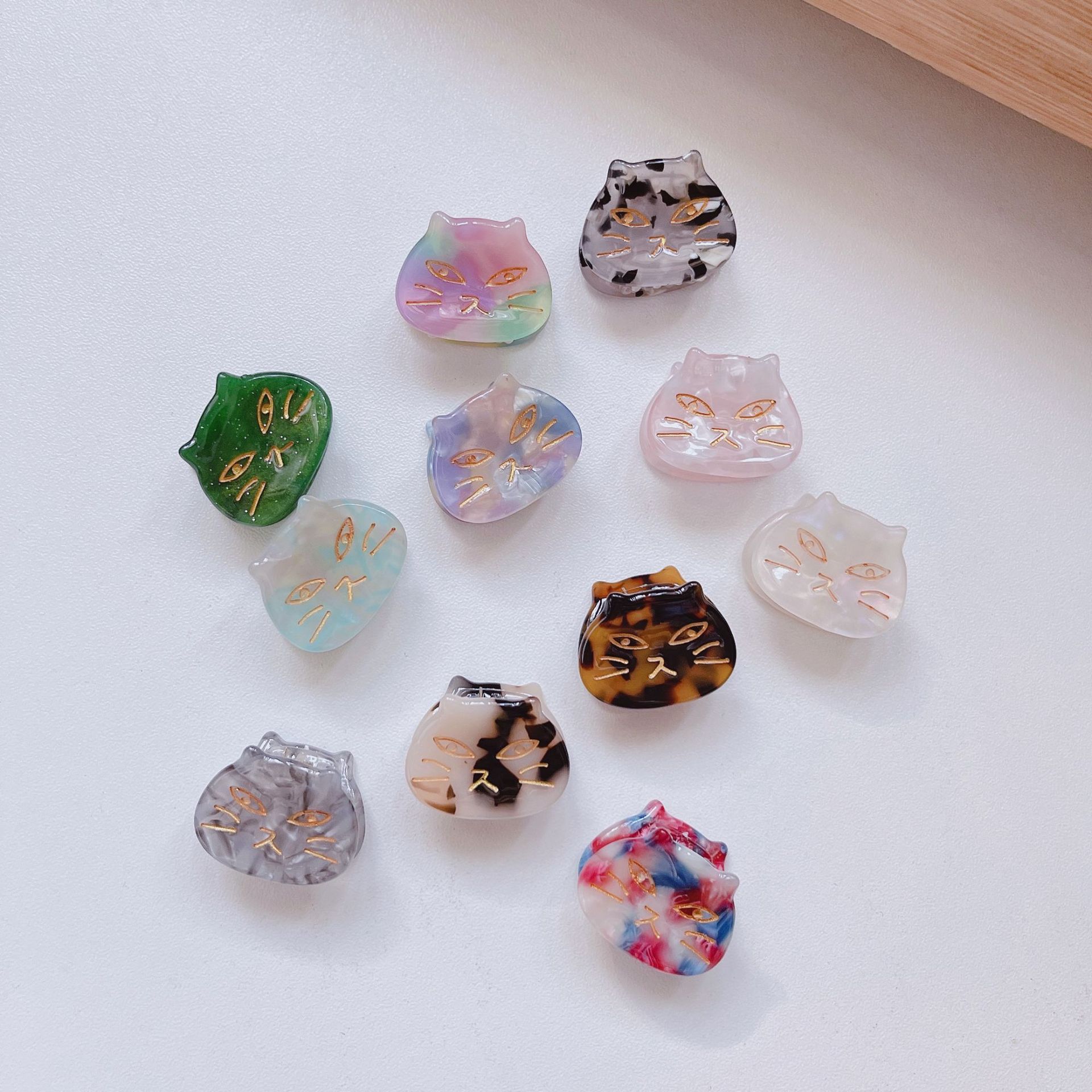 Korean Style Cat Cellulose Acetate Sheet No Inlaid Hair Claws display picture 1