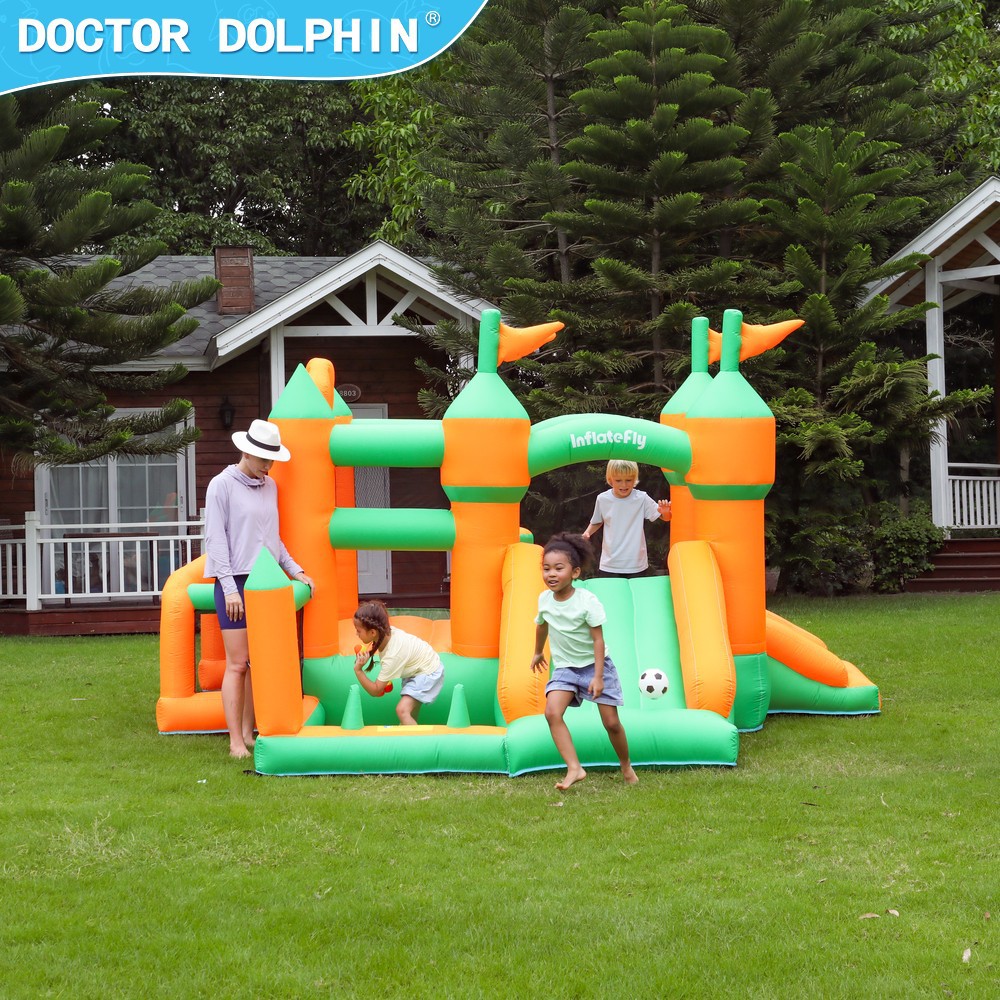 Doctor Pig pequeño castillo infláble para niños indoor y exterior trampolín deslizante fiesta de cumpleaños parque infláble