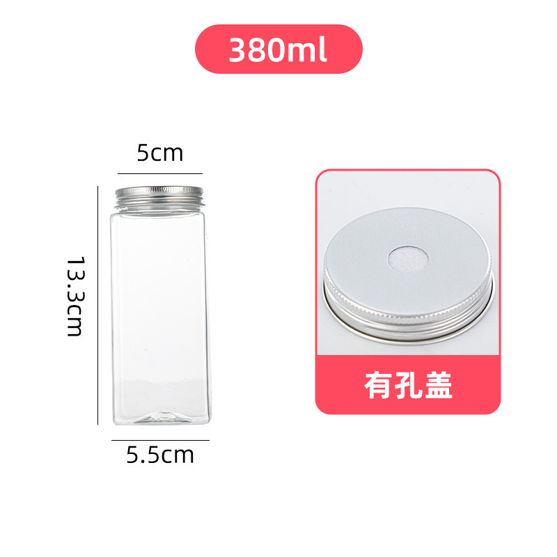 网红奶茶杯子一次性带盖透明加厚500ml方形果汁饮料瓶商用打包瓶|undefined