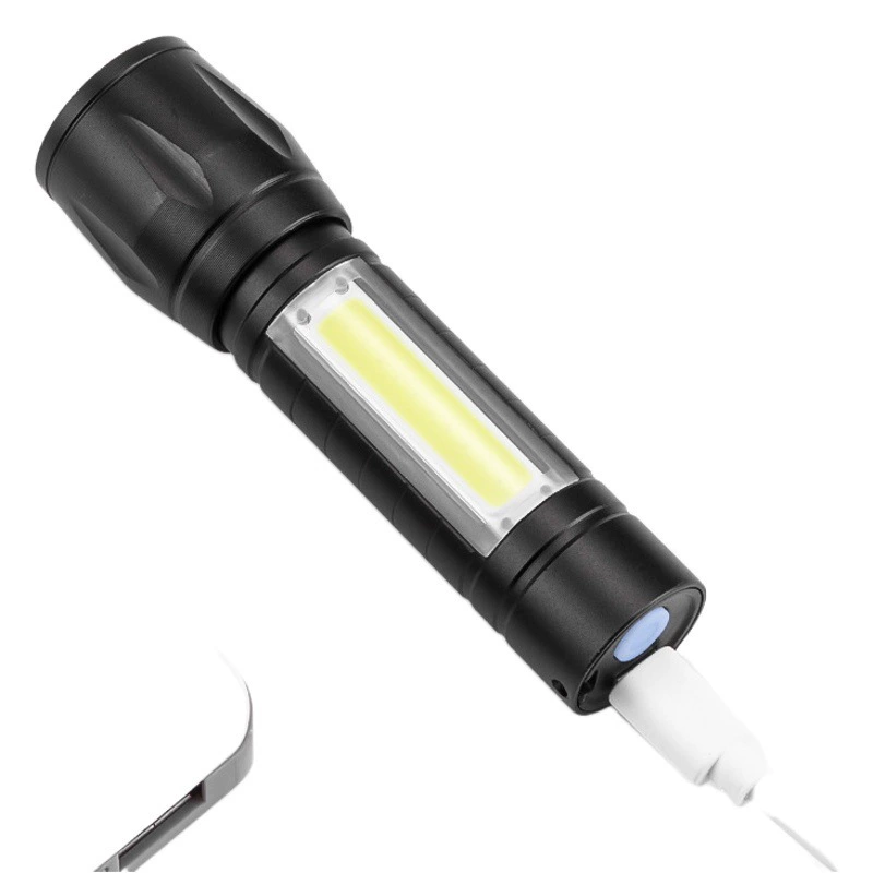 Трансграничный Новый C0BLED зажим для ручки телескопический зум из алюминиевого сплава открытый сильный свет мини-фонарик производители