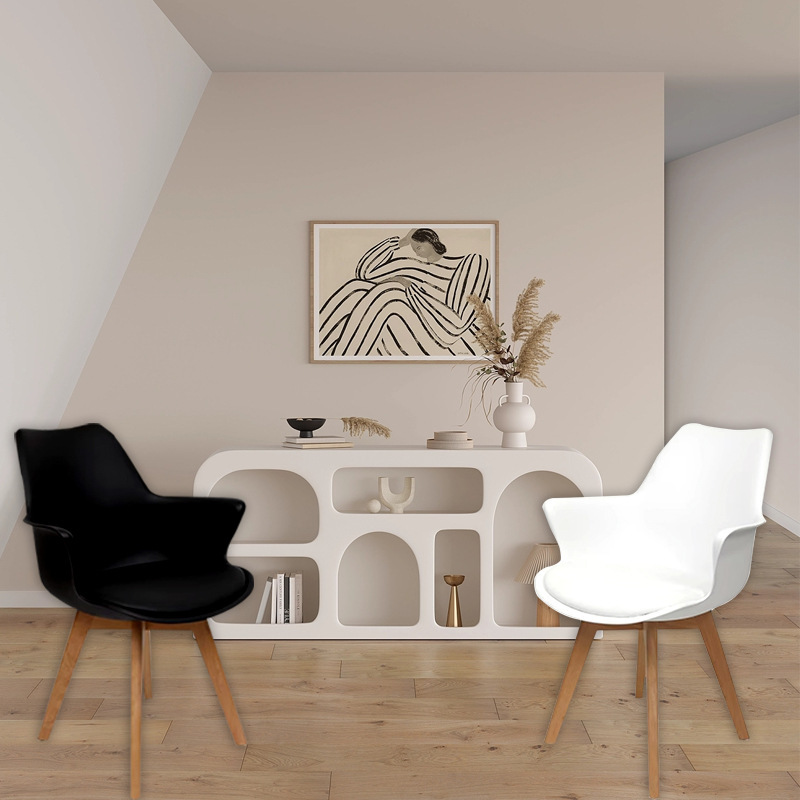 Dining Chair for Home Use, Nordic Modern Minimalist Chair with Iron Backrest, Light Luxury Dining Room Table Chair, Coffee Chair, Hotel Stool