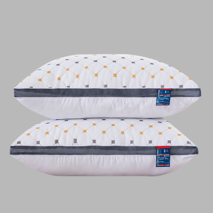 Factory Direct Sale Hotel Guesthouse 100% Cotton 3D Pillow Core Student Single Person Quilted Pillow Home Cervical Pillow Wholesale