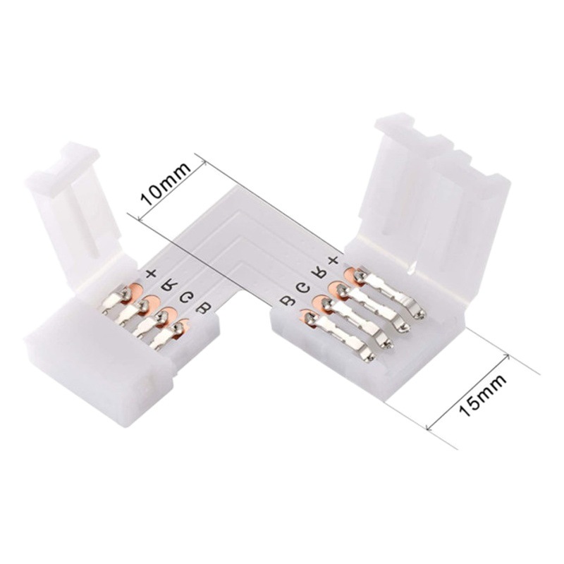 Conector sin Soldadura para Tira de LED 5050RGB, Clip sin Soldadura para Tira de Luz, Tipo LTX, Placa de Esquina, Conector Intermedio 3528