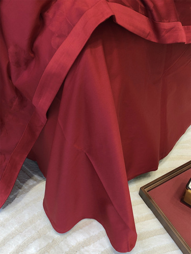 High-end 100-count cotton long-staple cotton wedding four-piece set pure cotton red new wedding jacquard quilt cover wedding bedding