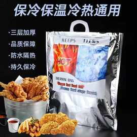 RPET铝箔保温袋外卖打包水果袋生鲜烧烤披萨加厚冷藏隔热PE保鲜袋