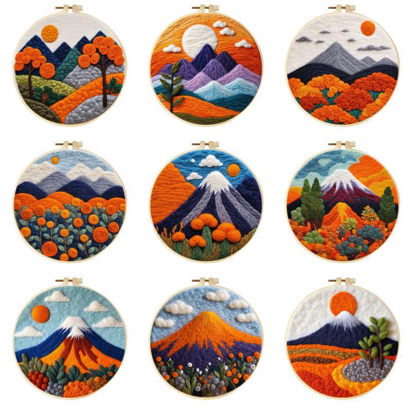 Landscape Felt Painting Wool Felt Wool Painting Handmade DIY Material Package Decompression Tool Girlfriend Best Friend Birthday Gift Landscape Felt Painting Wool Felt Wool Painting Handmade DIY Material Package Decompression Tool Girlfriend Best Friend Birthday Gift