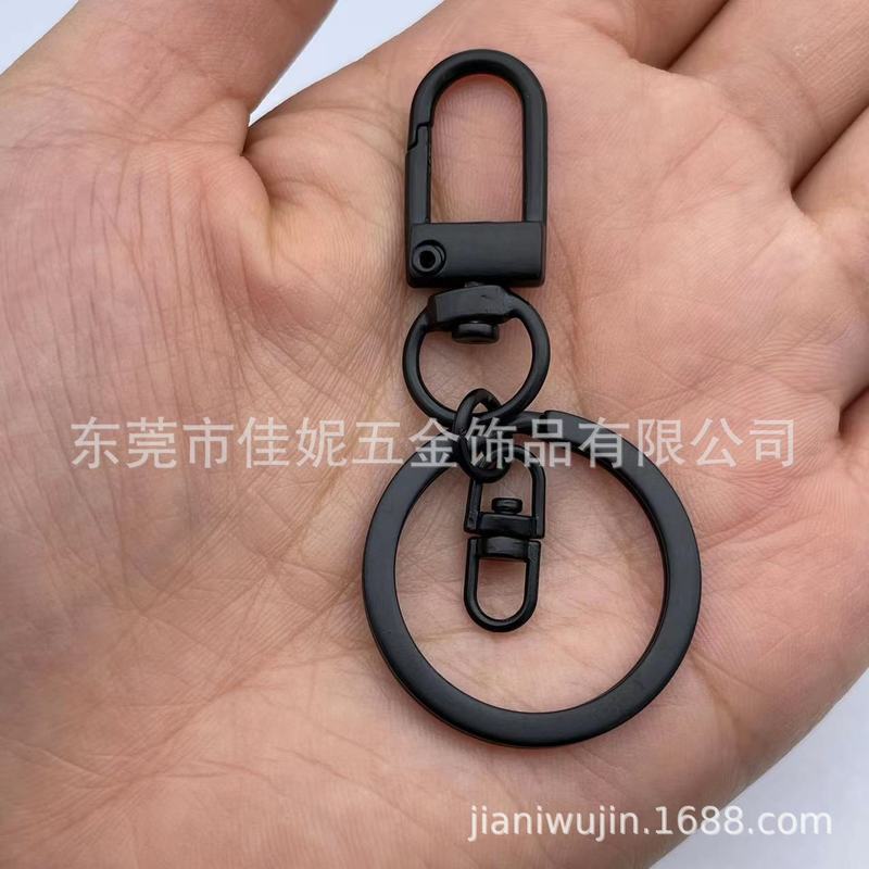 銀色の3分の小さいドアのボタンとロブスターのボタンの金属のフックの犬のボタンのロブスターのボタンのKCの小さいドアのボタンとチェーンのキーホルダー|undefined