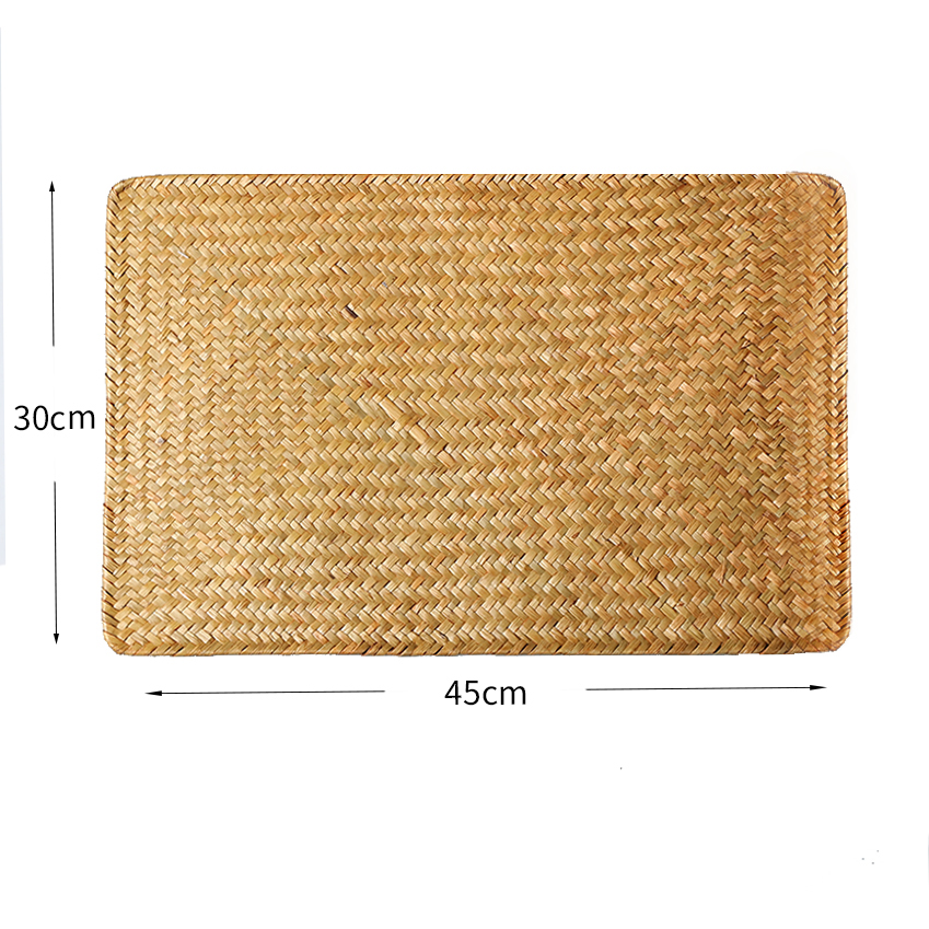 A5LKENS almohadilla de mesa de tejido a mano almohadilla de aislamiento térmico almohadilla de taza a prueba de quemaduras simple almohadilla de mesa de mesa de tejido de paja image 7
