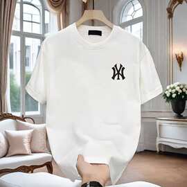 重磅高端纯棉印花短袖恤夏季潮牌时尚宽松休闲圆领上clothes