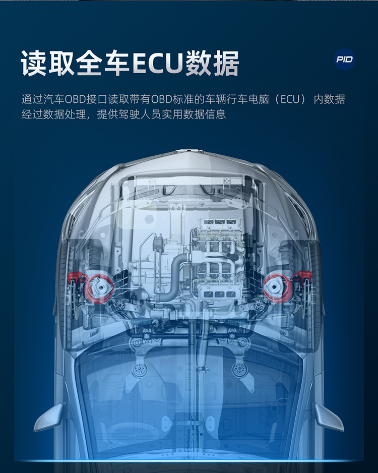 Car Display Screen Car Modification Obd Lcd Multi-Function Instrument Portable High-Definition Hud Head-Up Display