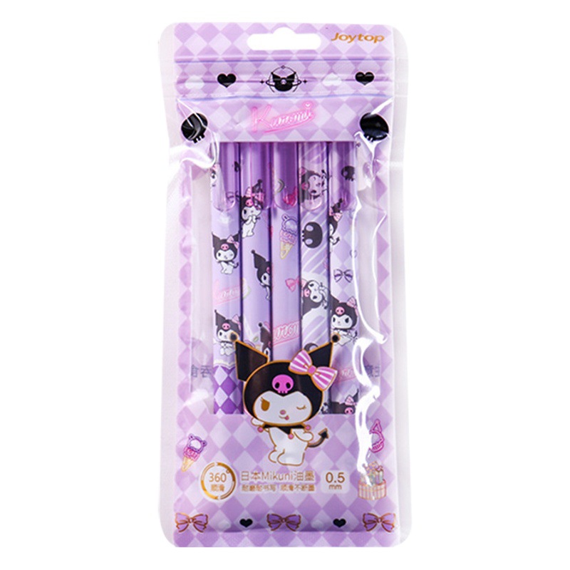 Yuemu Sanrio gel pluma coolomi dibujos animados chica corazón lindo niños bolígrafo firma negro pluma St cabeza de la pluma