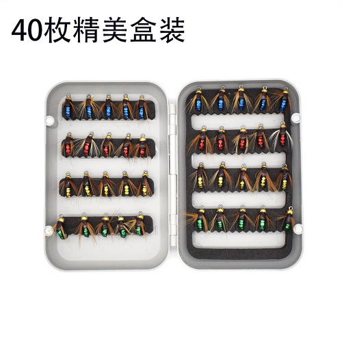 Egret flail, perch, grass carp, carp wholesale, big fly fly hook, gold, blue, red and green, Iseni hook