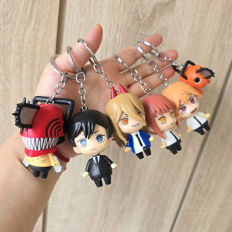 Q-Version Chainsaw Man Keychain, Electric Chainsaw Doll Bag Pendant Gift, Cartoon Cute Hanging Ornament Merchandise Q-Version Chainsaw Man Keychain, Electric Chainsaw Doll Bag Pendant Gift, Cartoon Cute Hanging Ornament Merchandise