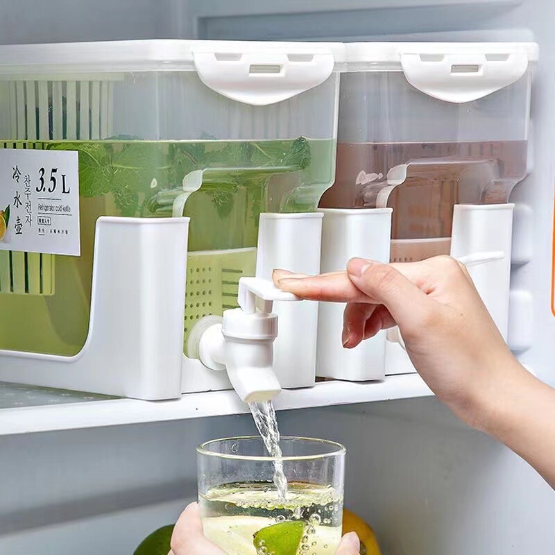 蛇口付きフィルター家庭用冷蔵庫ジュース飲料ミルクティー冷たいバケツ大容量耐高温水筒|undefined