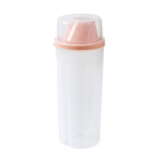 Household transparent laundry detergent storage tank plastic moisture-proof sealed box storage tank toiletries packaging box with measuring cup