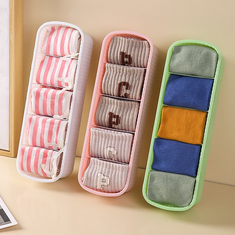 靴下収納ケース家庭用仕切り下着下着多格整理ケース引き出し式収納神器分格収納ケース|undefined