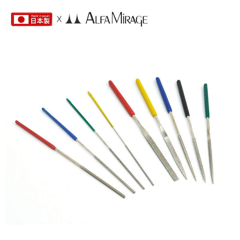 Alfa Mirage 日本异形金刚砂锉 4支装5支装扁半圆四方三角圆锉刀