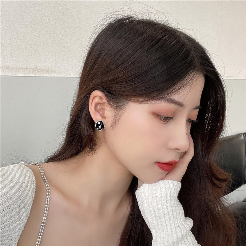 Korean style simple portrait pearl earringspicture5