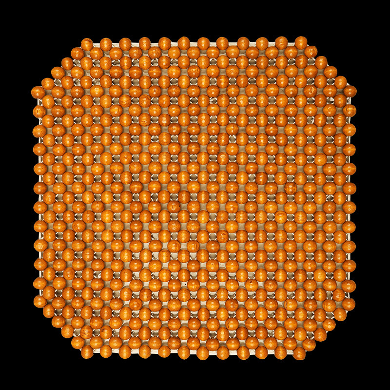 Qìchē – Summer Wood Bead Cool pad - orange-square-pad-1-piece