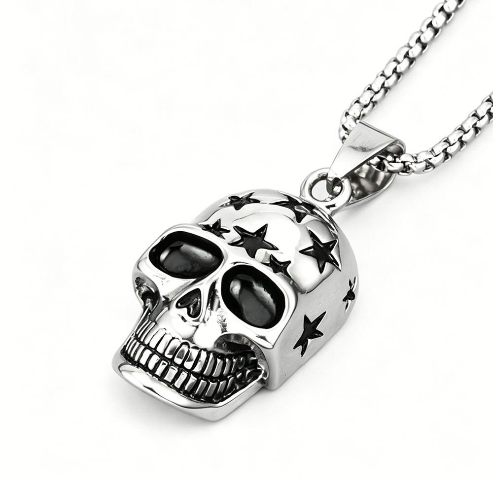Joyería doble dragón espada Titanium collar de acero aleación colgante vintage punk Cruz fortuna suerte moda los hombres Accesorios