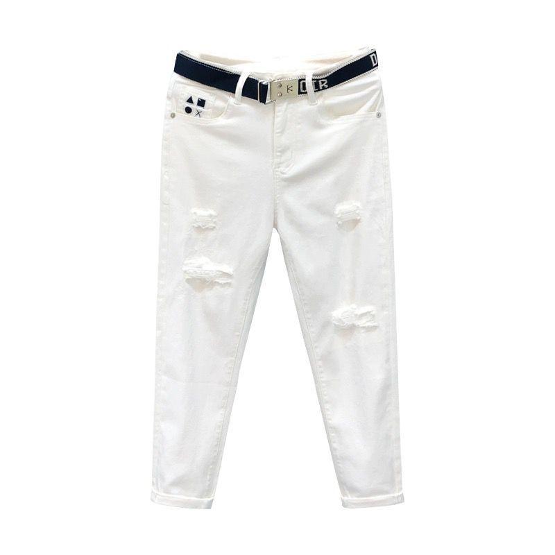 Abbigliamento maschile Jeans strappati Social Rogue per uomo, marchio alla moda, pantaloni aderenti aderenti estivi sottili e aderenti, modello Nine Point_voghion.com